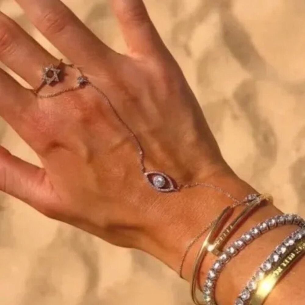 Jane Jewels — Evil Eye Hand Chain (NWT)